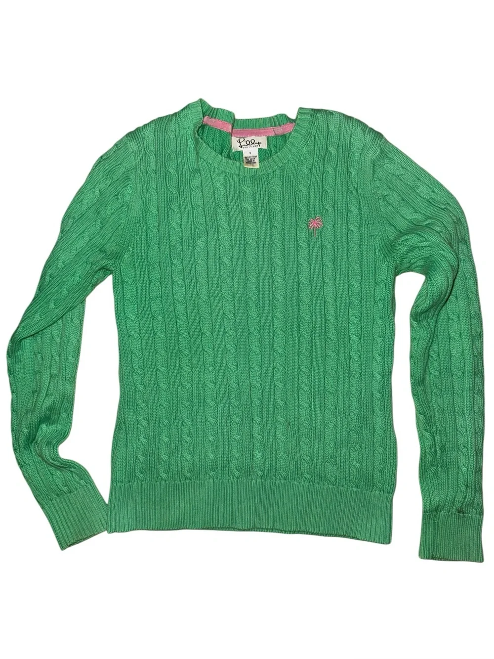 Lilly Pulitzer cable knit sweater small vintage great Preloved condition